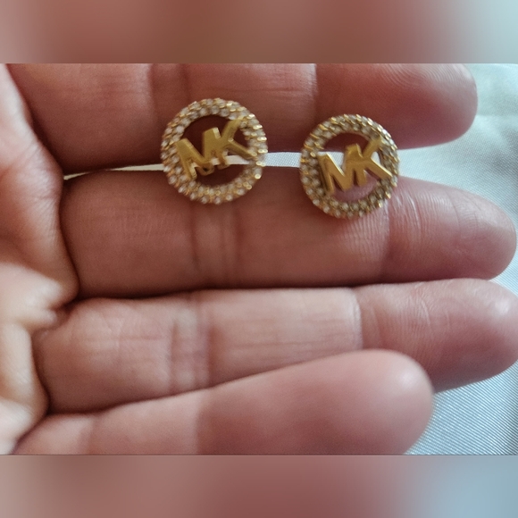 Michael Kors Gold and Silver Circle Earrings - Picture 1 of 3